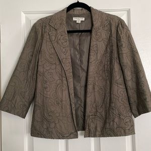 Coldwater Creek Silk Blend 3/4 sleeve Jacket, Size Small